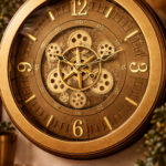 Luxury bronze wall clock